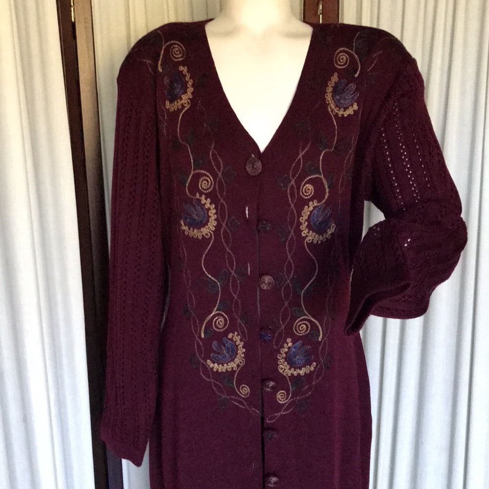 Carole Little dresses knit coat Sz L